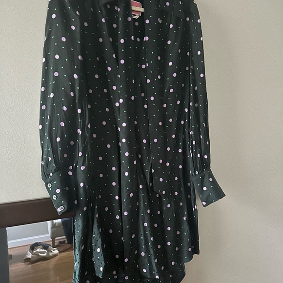 Kate Spade Green Polka Dot Dress Small - Picture 2 of 5